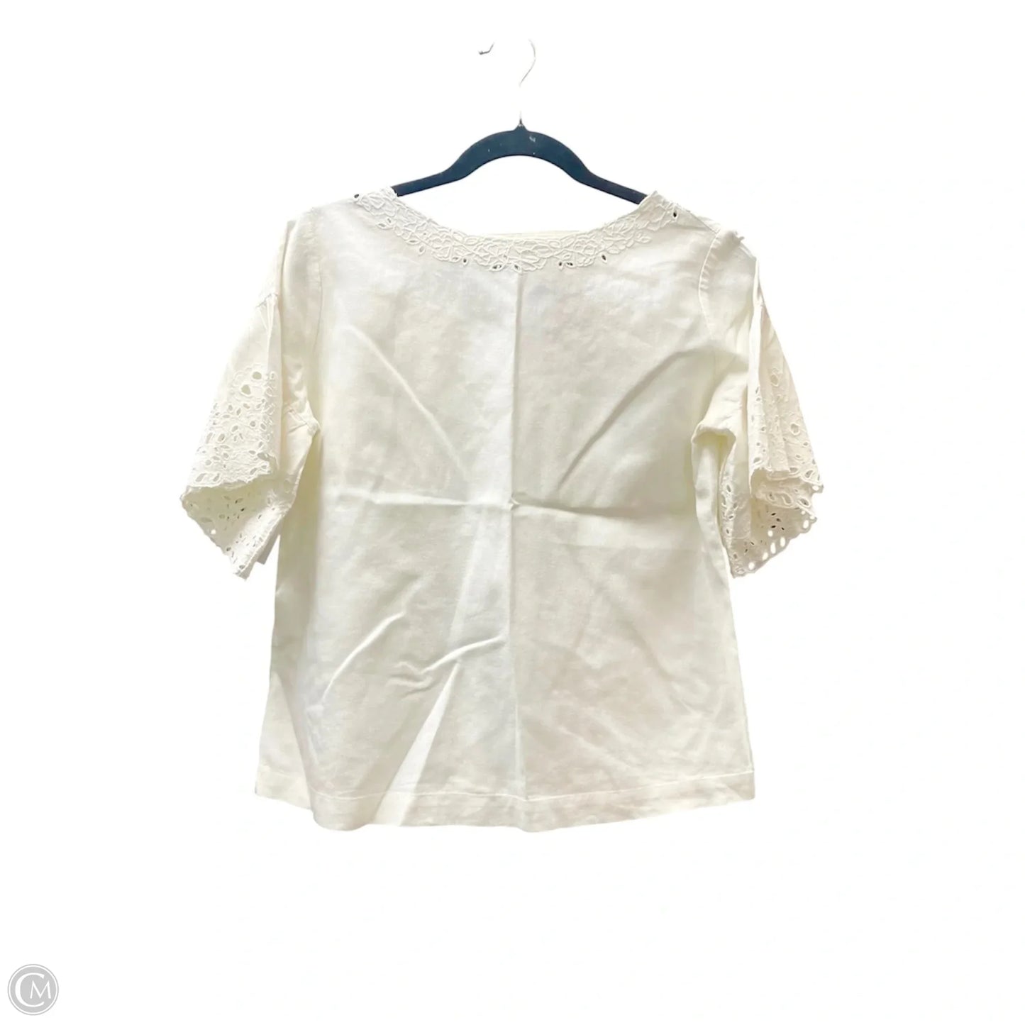 Top Short Sleeve By Loft In White, Size: Xsp