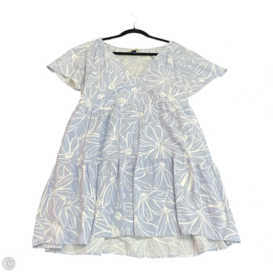 Dress Casual Short By Universal Thread In Blue & White, Size: L