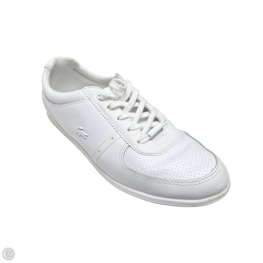 Shoes Athletic By Lacoste In White, Size: 6.5
