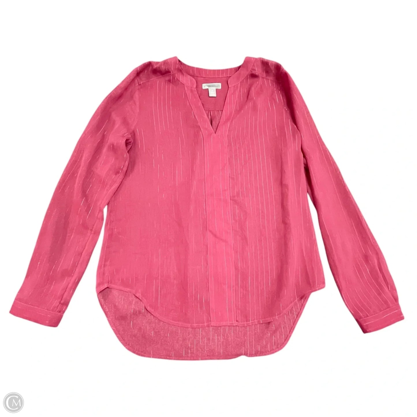 Top Long Sleeve By Chelsea 28 In Red, Size: Xs
