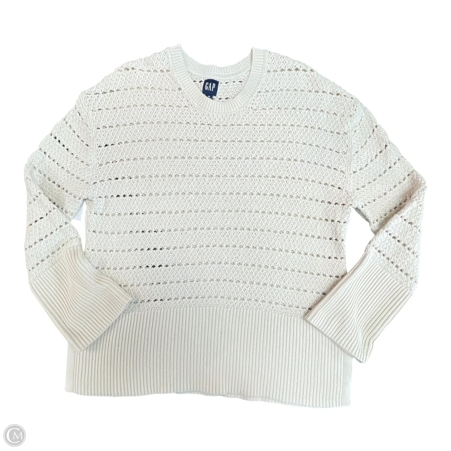 Sweater By Gap In Cream, Size: M
