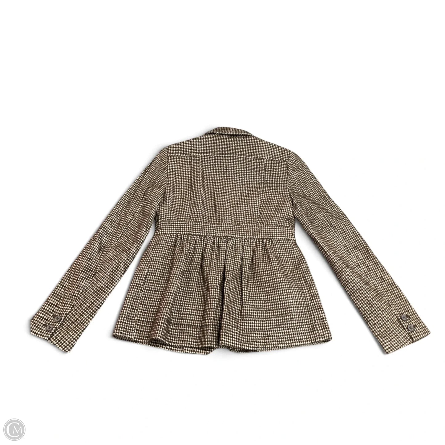 Blazer By Banana Republic In Brown & Cream, Size: 4