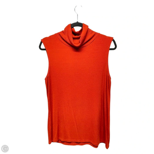 Top Sleeveless By Cato In Orange, Size: L