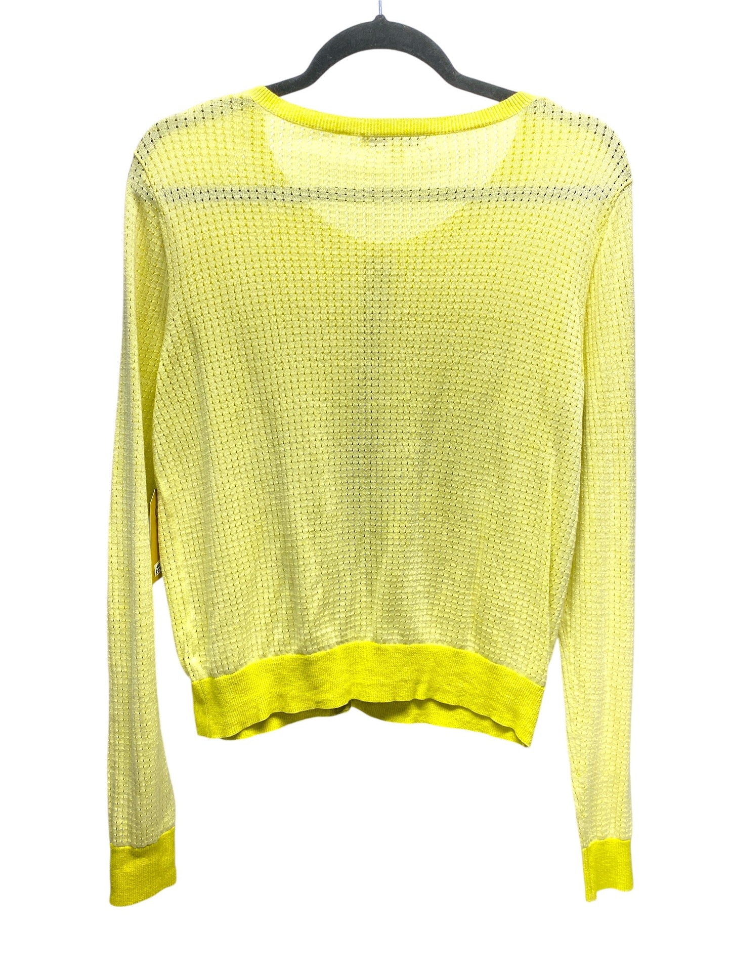 Sweater Cardigan By Cabi In Yellow, Size: M