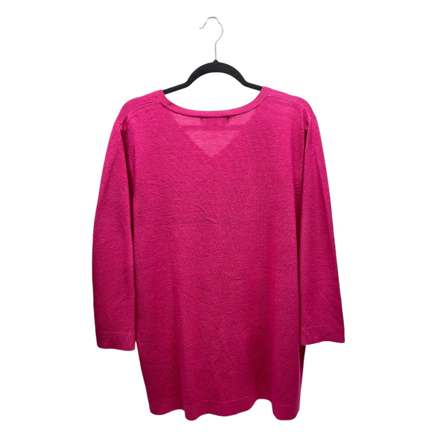 Sweater By Karen Scott In Pink, Size: 3x