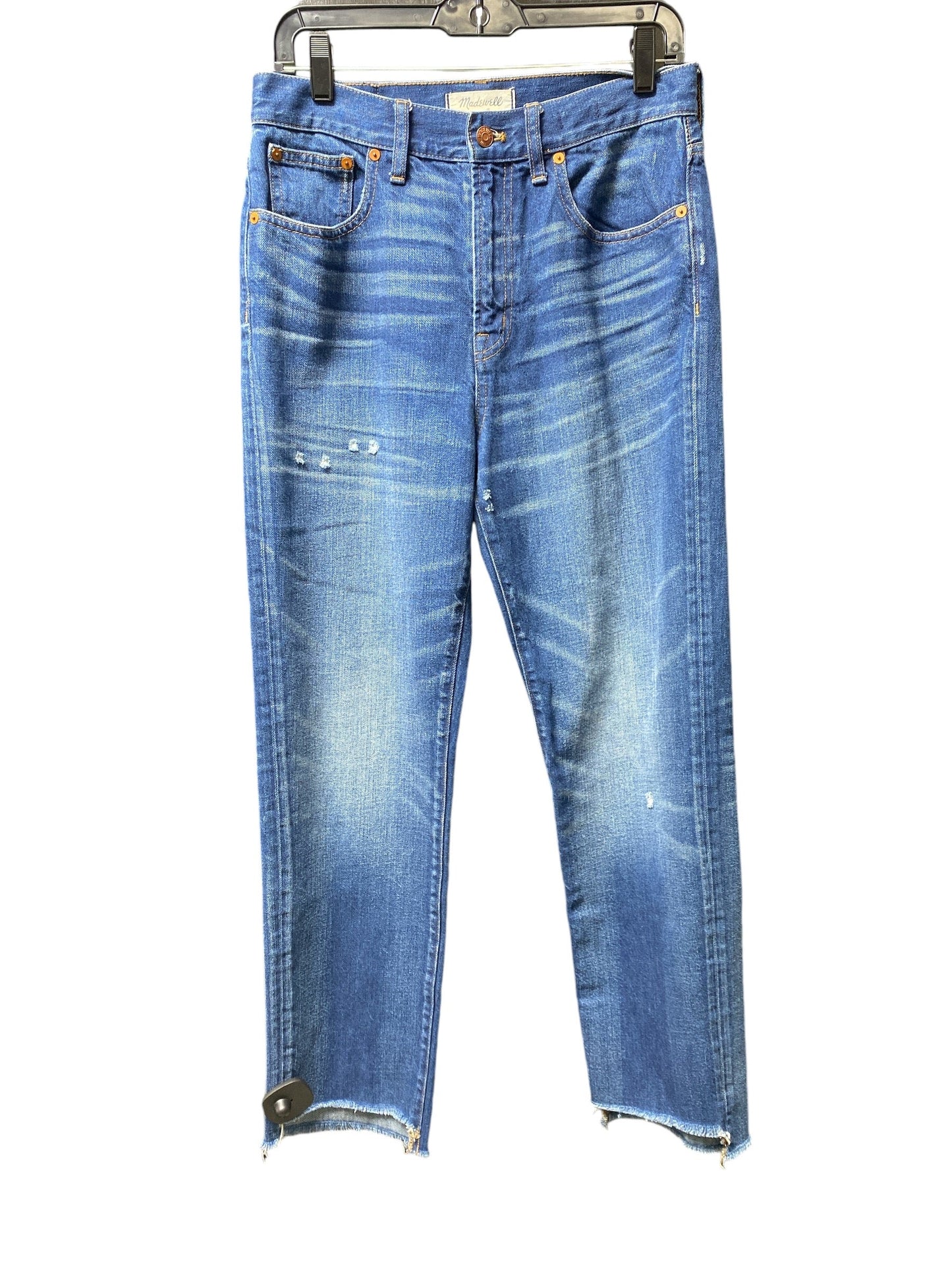 Jeans Straight By Madewell In Blue Denim, Size: 10