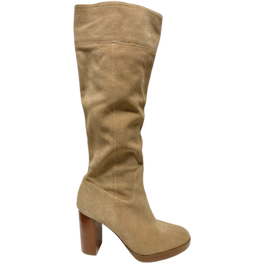 Boots Knee Heels By Michael By Michael Kors In Taupe, Size: 10