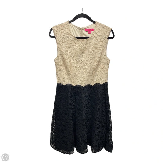 Dress Casual Short By Betsey Johnson In Black & Cream, Size: 8