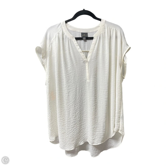 Top Sleeveless By Worthington In Cream, Size: Xxl