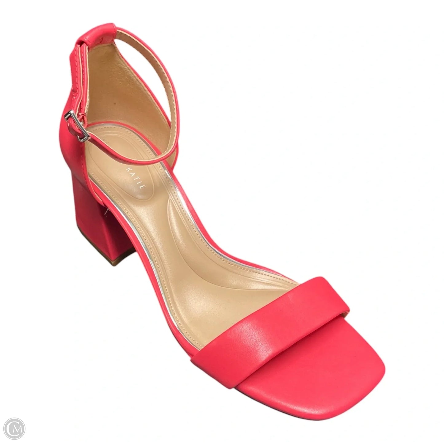 Sandals Heels Block By Kelly And Katie In Pink, Size: 9