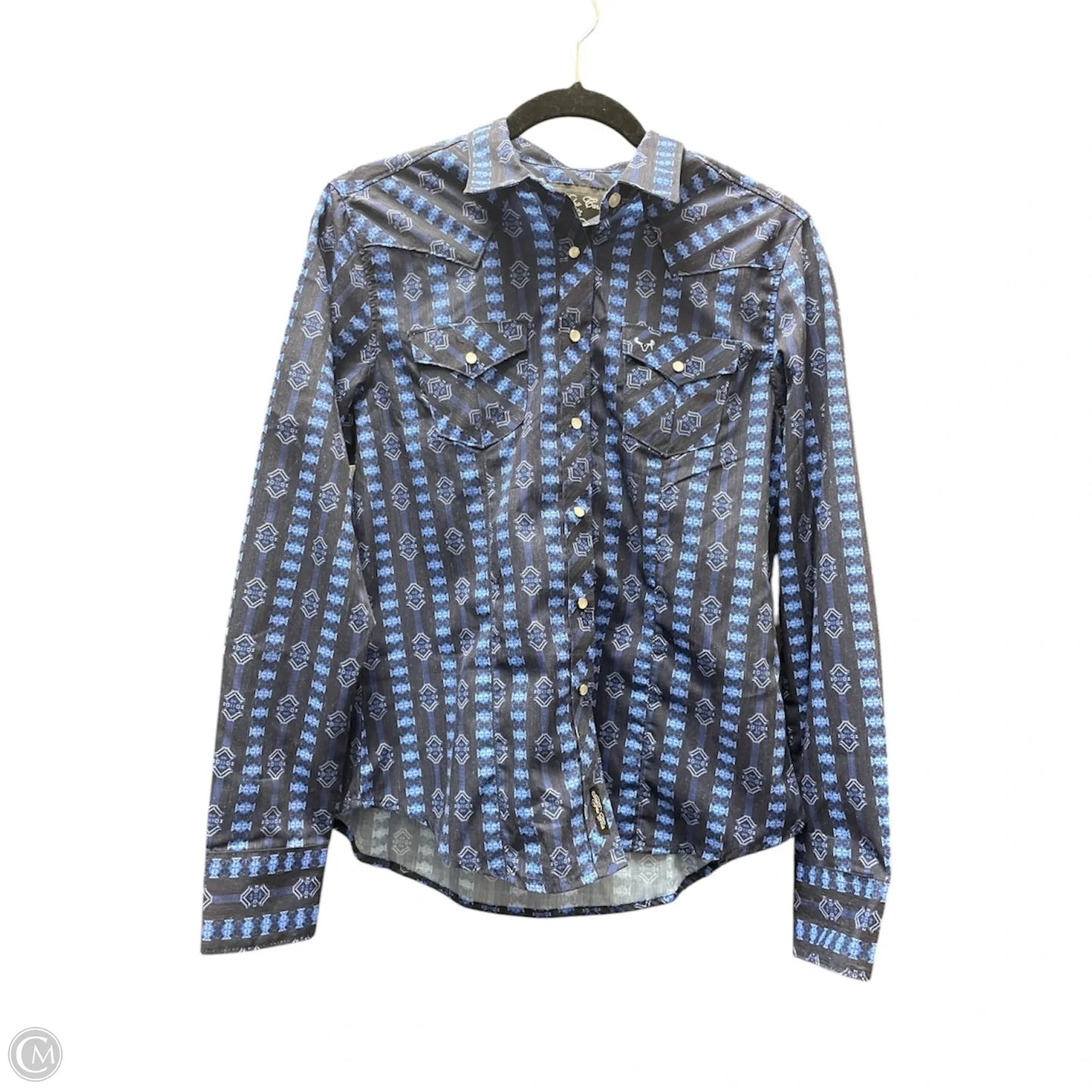 Top Long Sleeve By Clothes Mentor In Blue, Size: L