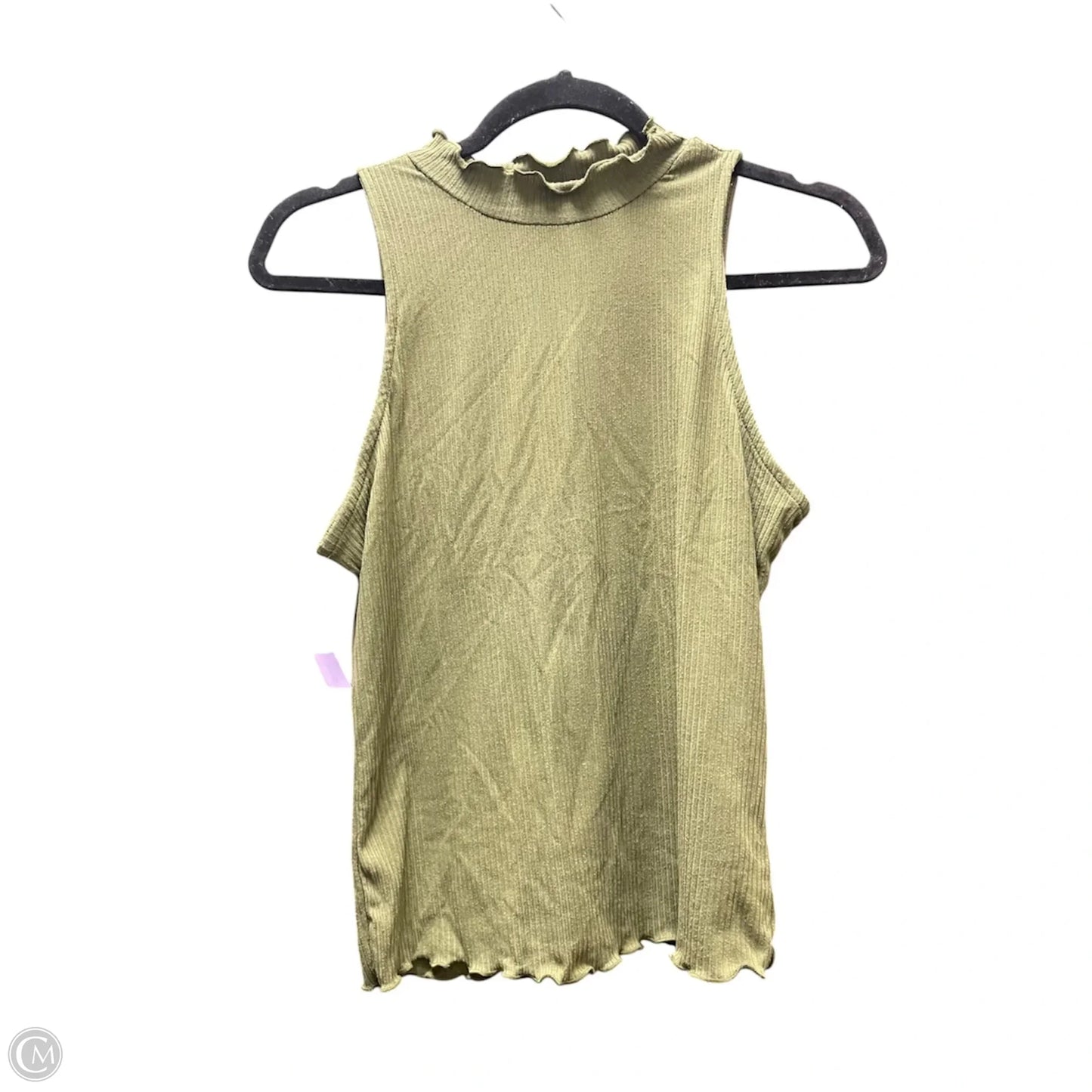 Top Sleeveless By Haute Monde In Green, Size: L