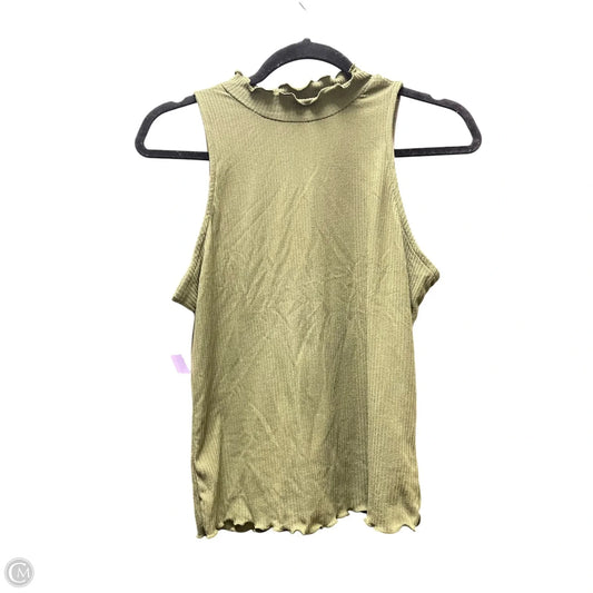 Top Sleeveless By Haute Monde In Green, Size: L