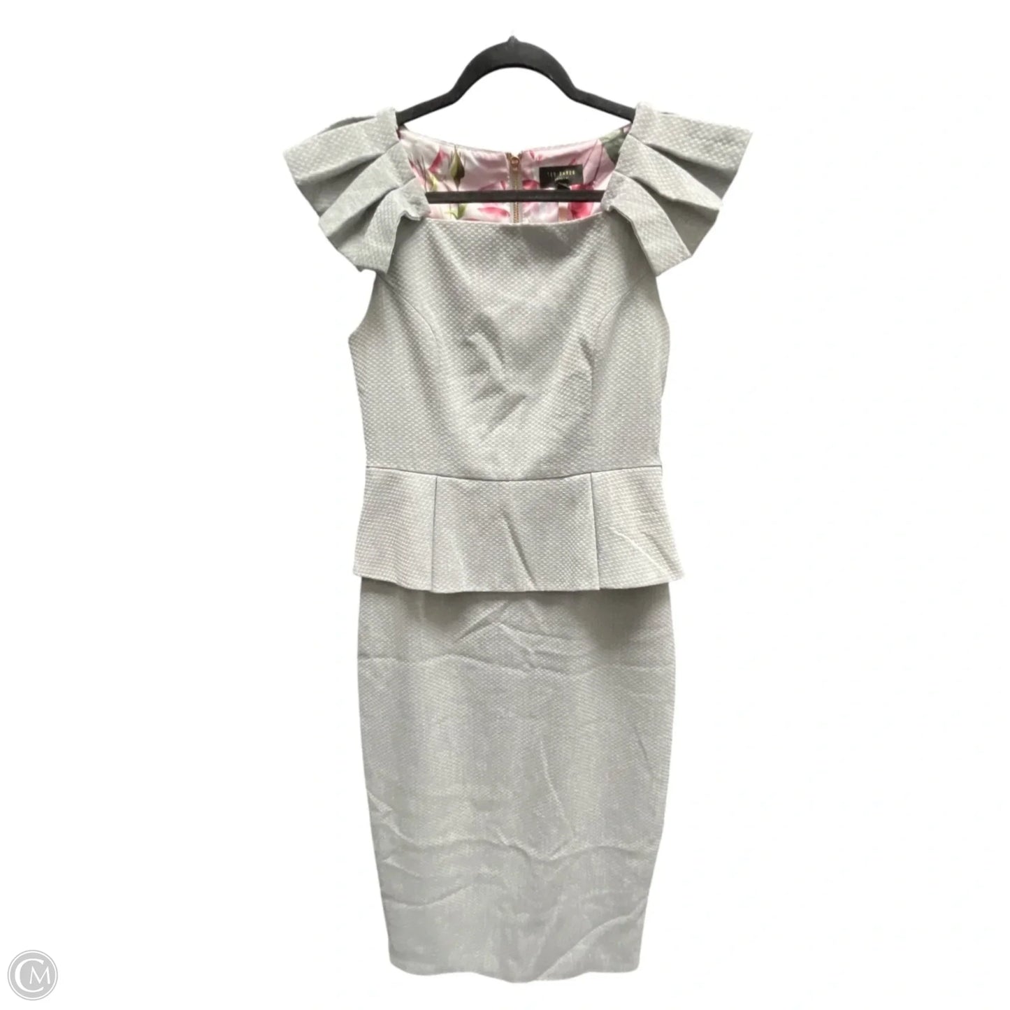 Dress Work By Ted Baker In Grey, Size: 2