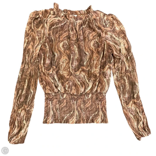 Blouse Long Sleeve By Joie In Tie Dye Print, Size: S