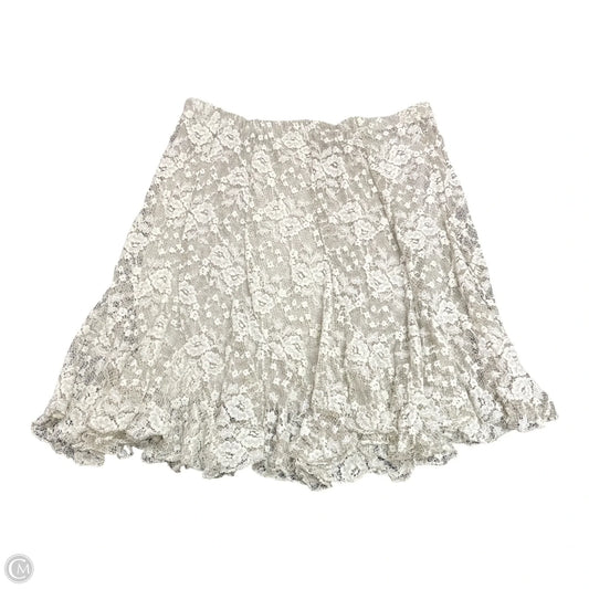 Skirt Mini & Short By Clothes Mentor In Ivory, Size: L