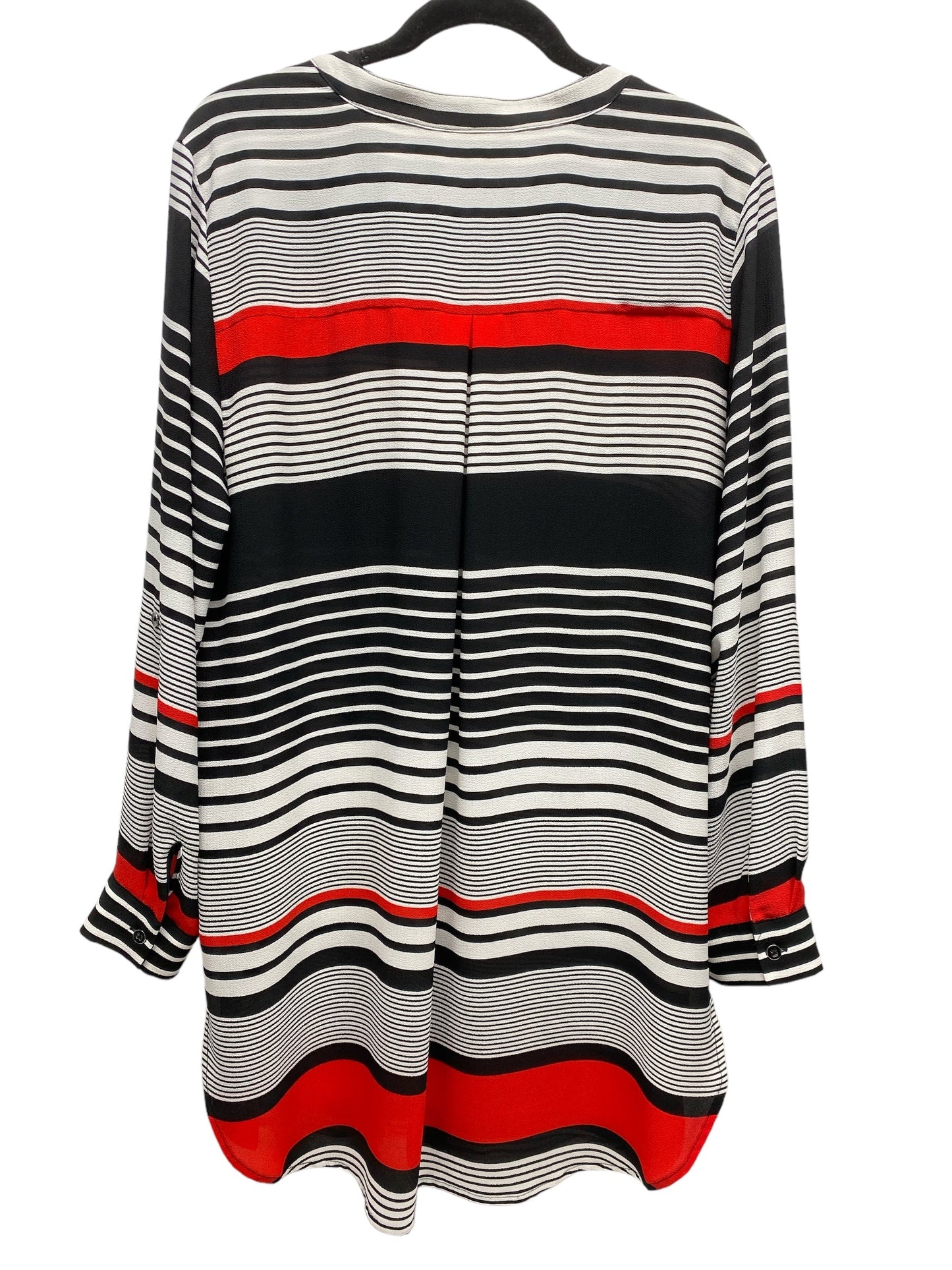 Top Long Sleeve By Chicos In Striped Pattern, Size: L