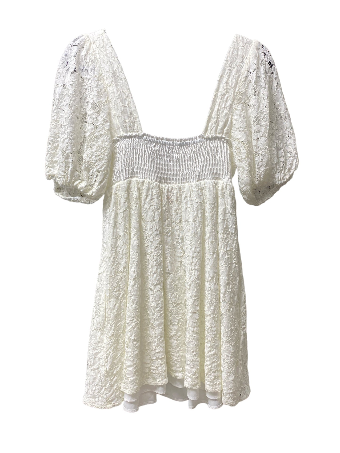 Ivory Top Short Sleeve Mumu, Size S