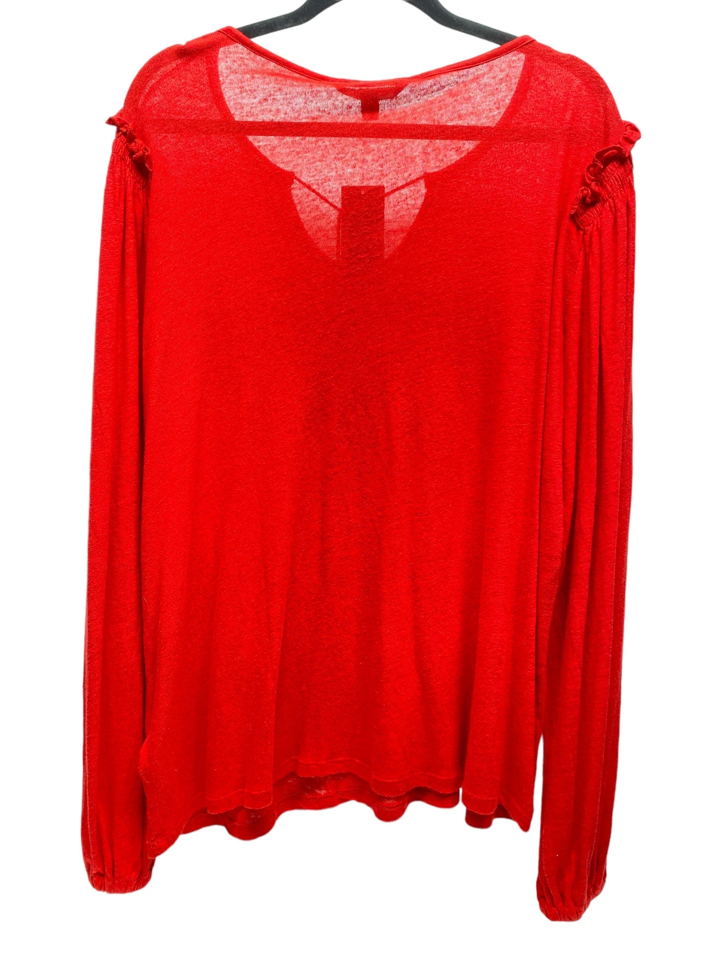 Top Long Sleeve By Lauren By Ralph Lauren In Red, Size: Xl