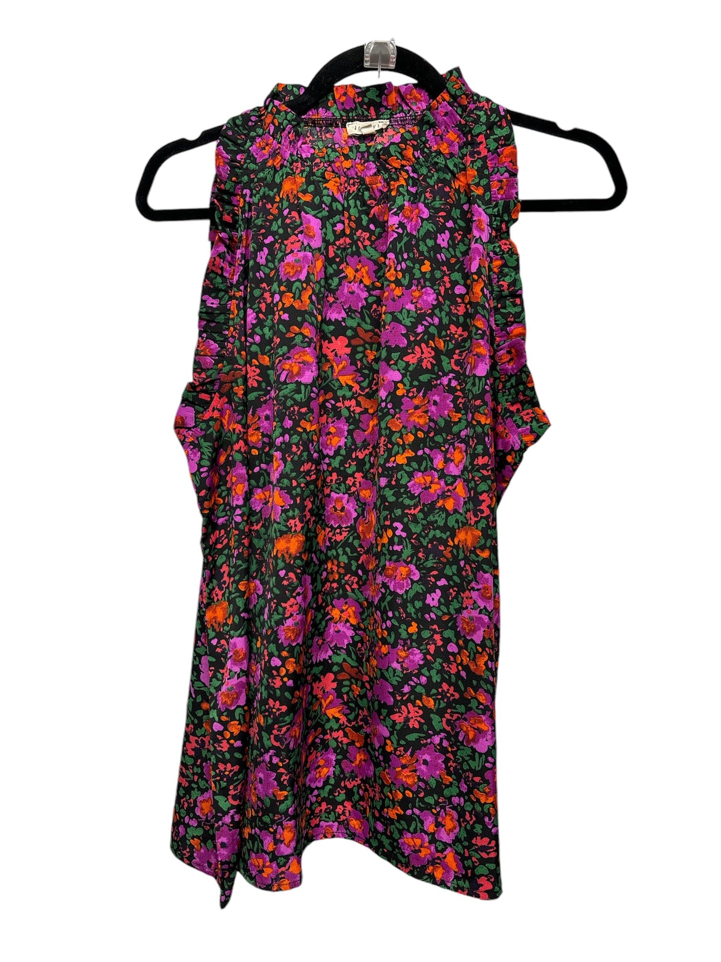 Top Sleeveless By Jodifl In Floral Print, Size: L