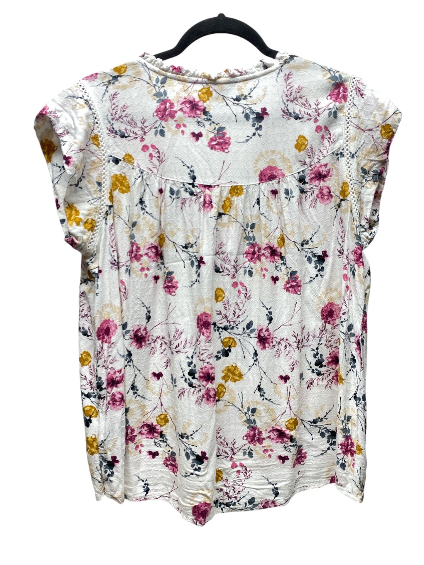 Top Short Sleeve By Buffalo David Bitton In Floral Print, Size: M