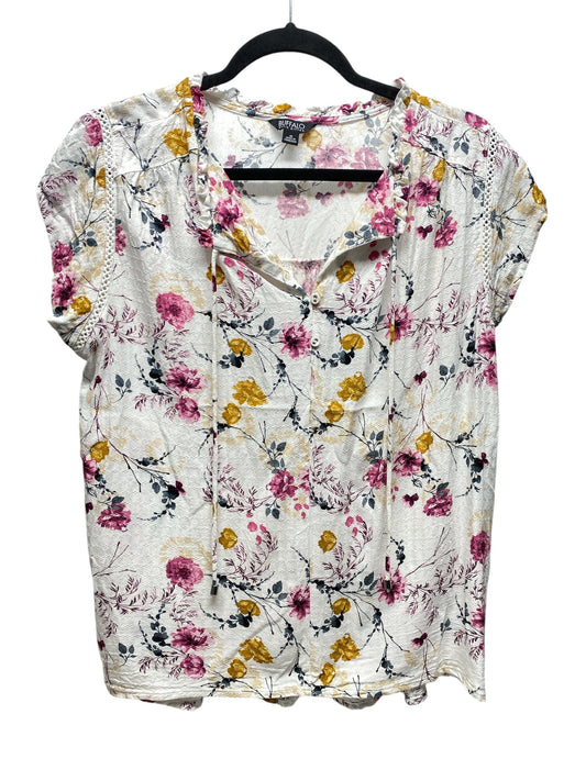 Top Short Sleeve By Buffalo David Bitton In Floral Print, Size: M