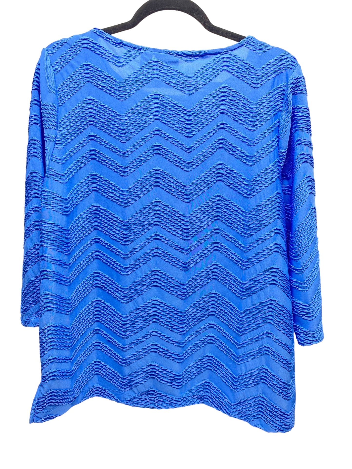 Top Long Sleeve Basic By Chicos In Blue, Size: L