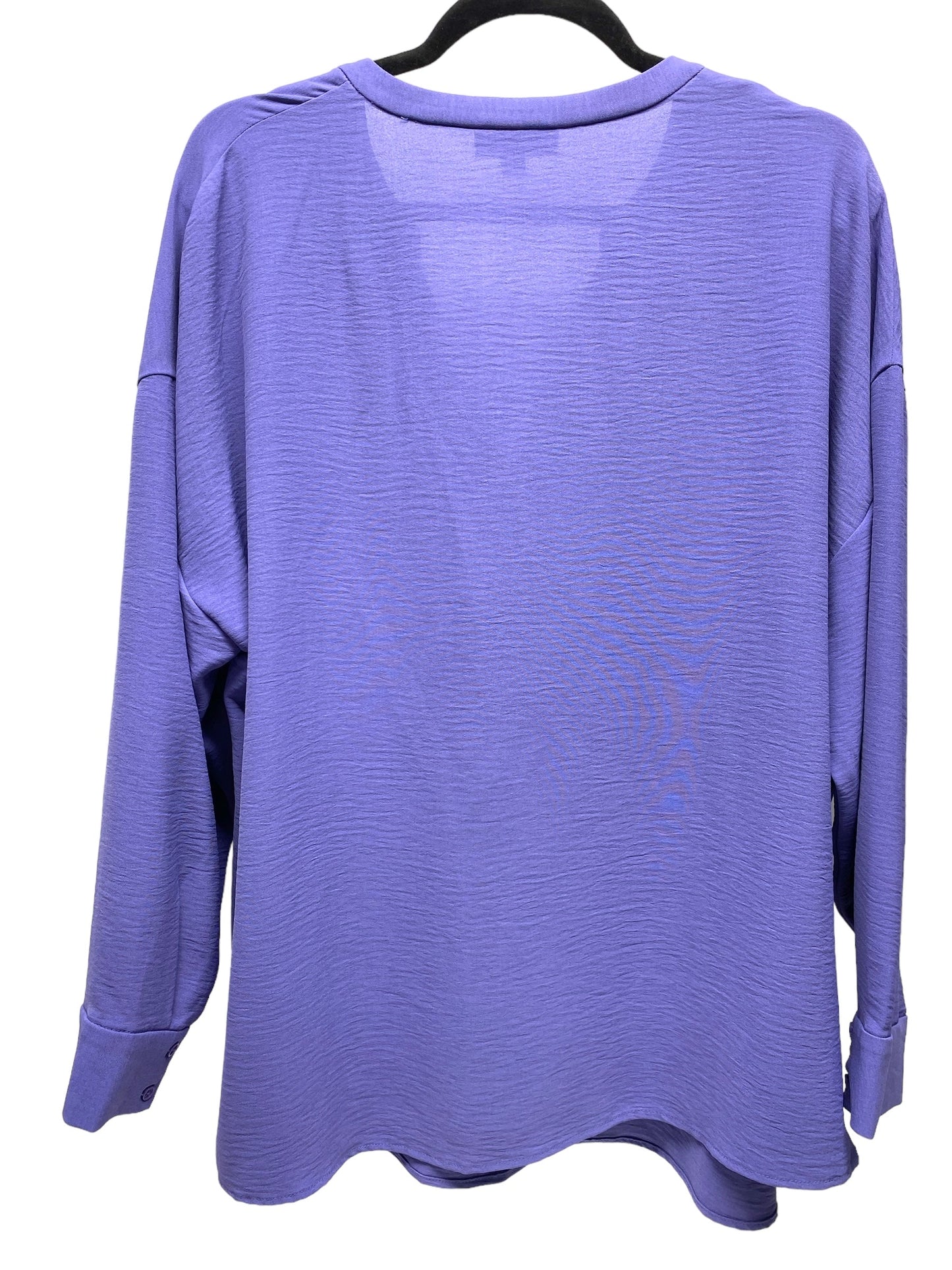 Top Long Sleeve Basic By Alfani In Purple, Size: 1x