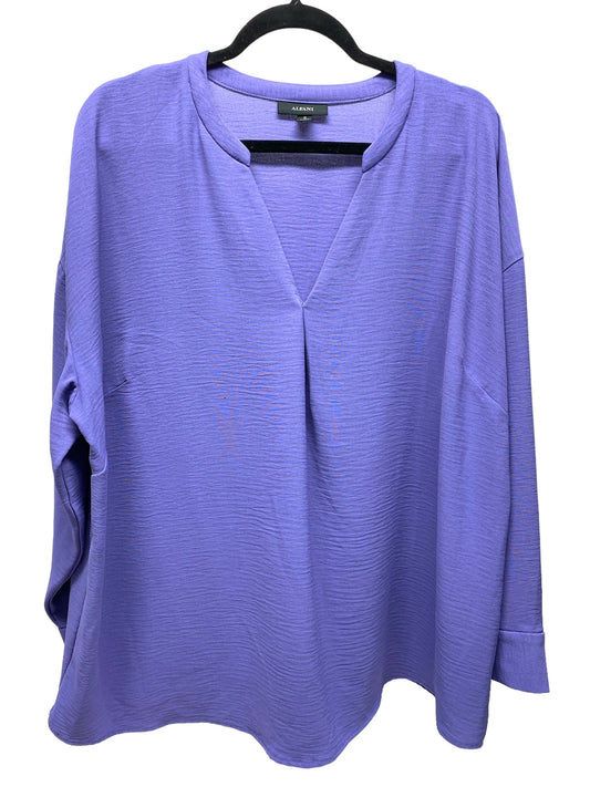 Top Long Sleeve Basic By Alfani In Purple, Size: 1x