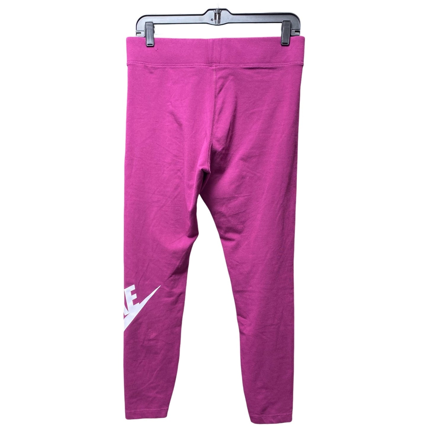 Athletic Leggings By Adidas In Purple & White, Size: L