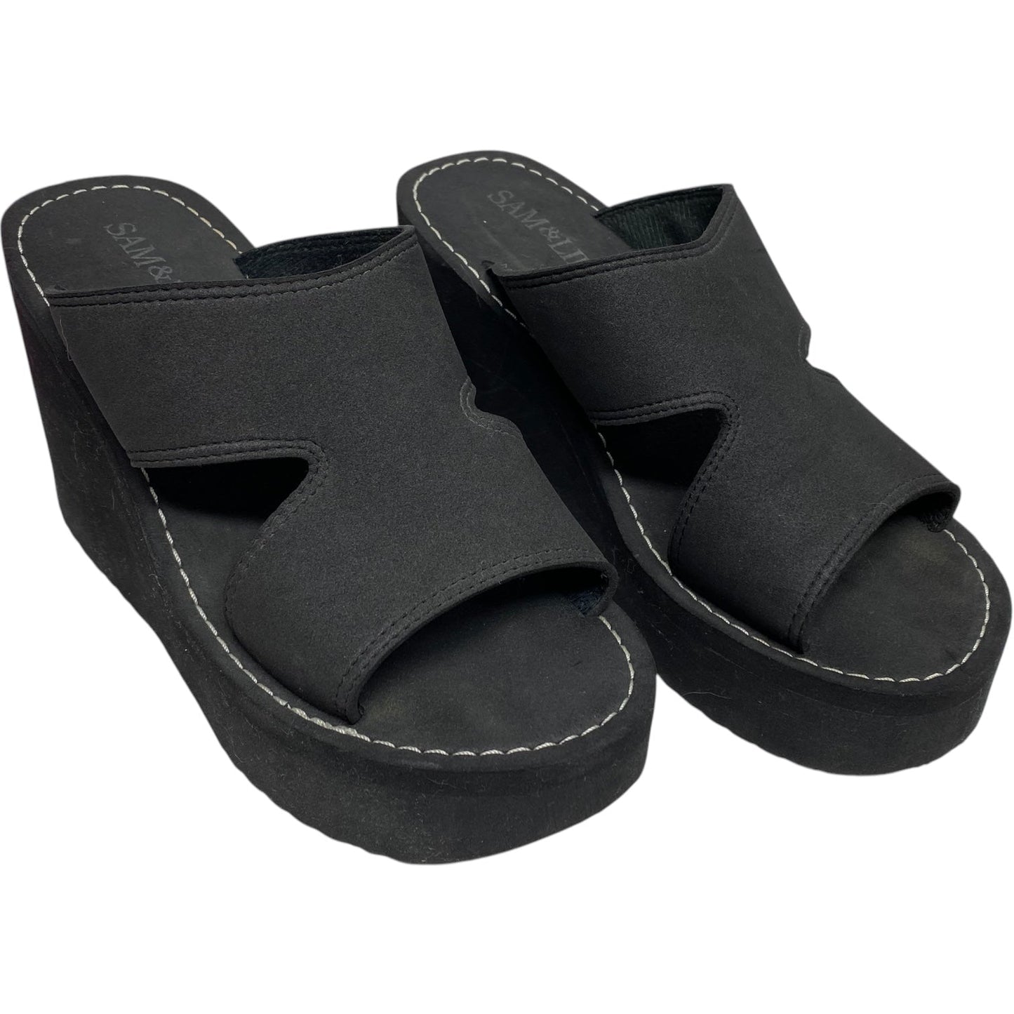 Sandals Heels Platform By Sam And Libby In Black, Size: 5.5