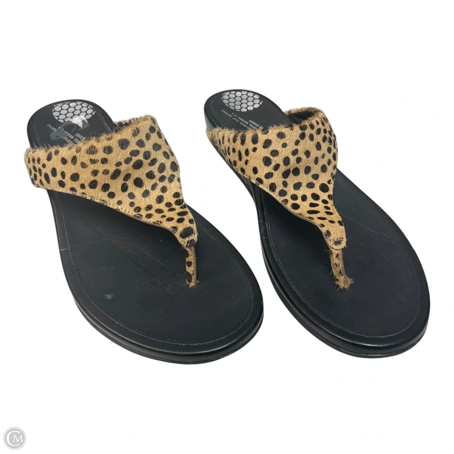 Sandals Flats By Fitflop In Animal Print, Size: 10.5