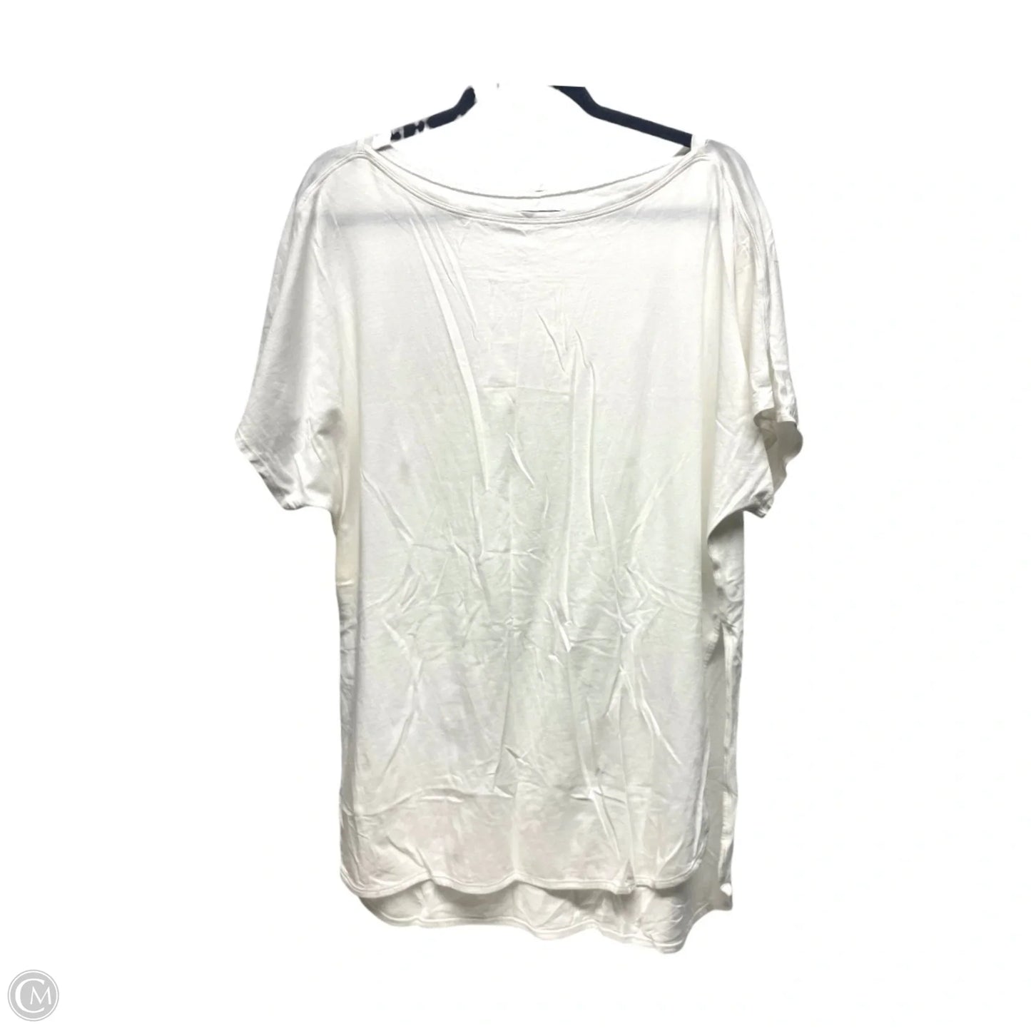 Athletic Top Short Sleeve By Lululemon In White, Size: L