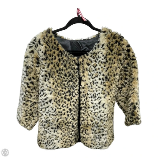 Jacket Faux Fur & Sherpa By Clothes Mentor In Animal Print, Size: S