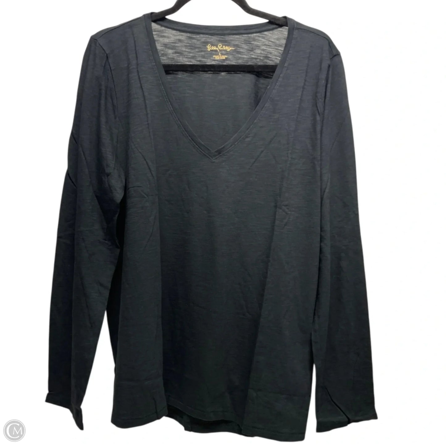 Top Long Sleeve Designer By Lilly Pulitzer In Black, Size: L