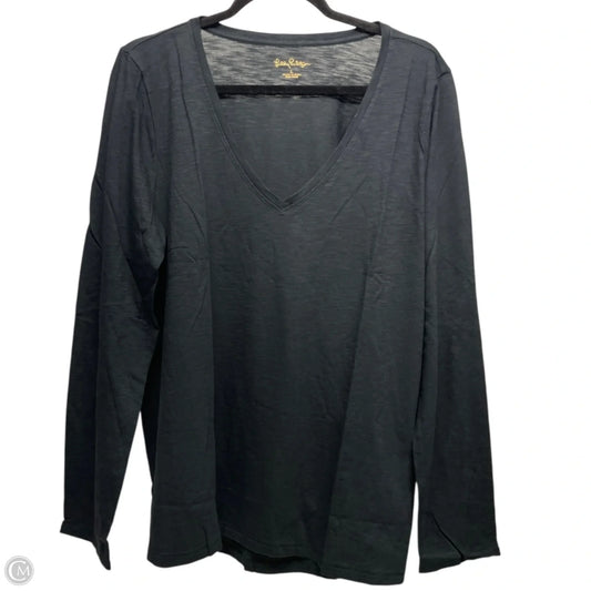 Top Long Sleeve Designer By Lilly Pulitzer In Black, Size: L