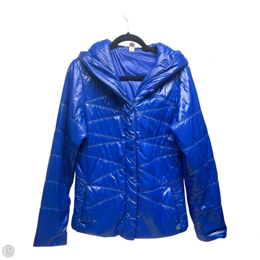 Coat Puffer & Quilted By Lucy In Blue, Size: L