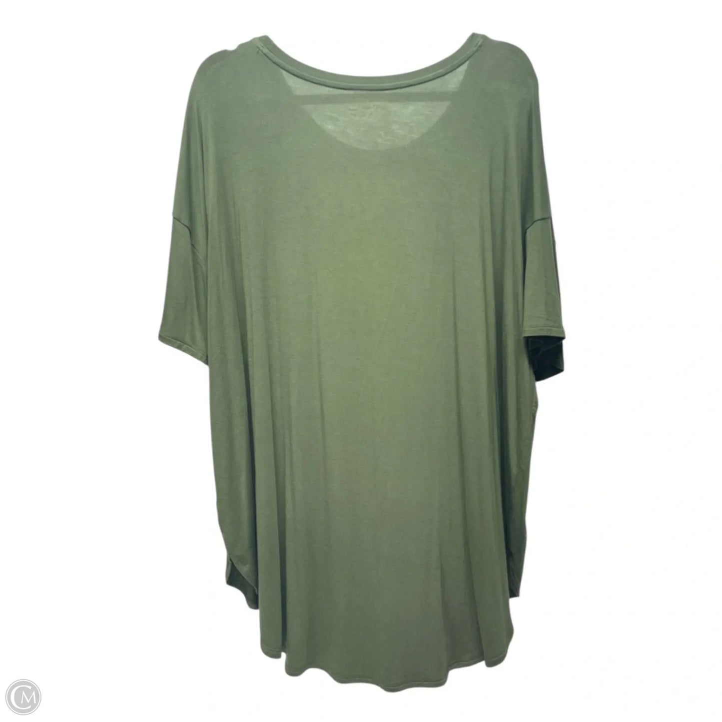 Top Short Sleeve Basic By Time And Tru In Green, Size: 2x