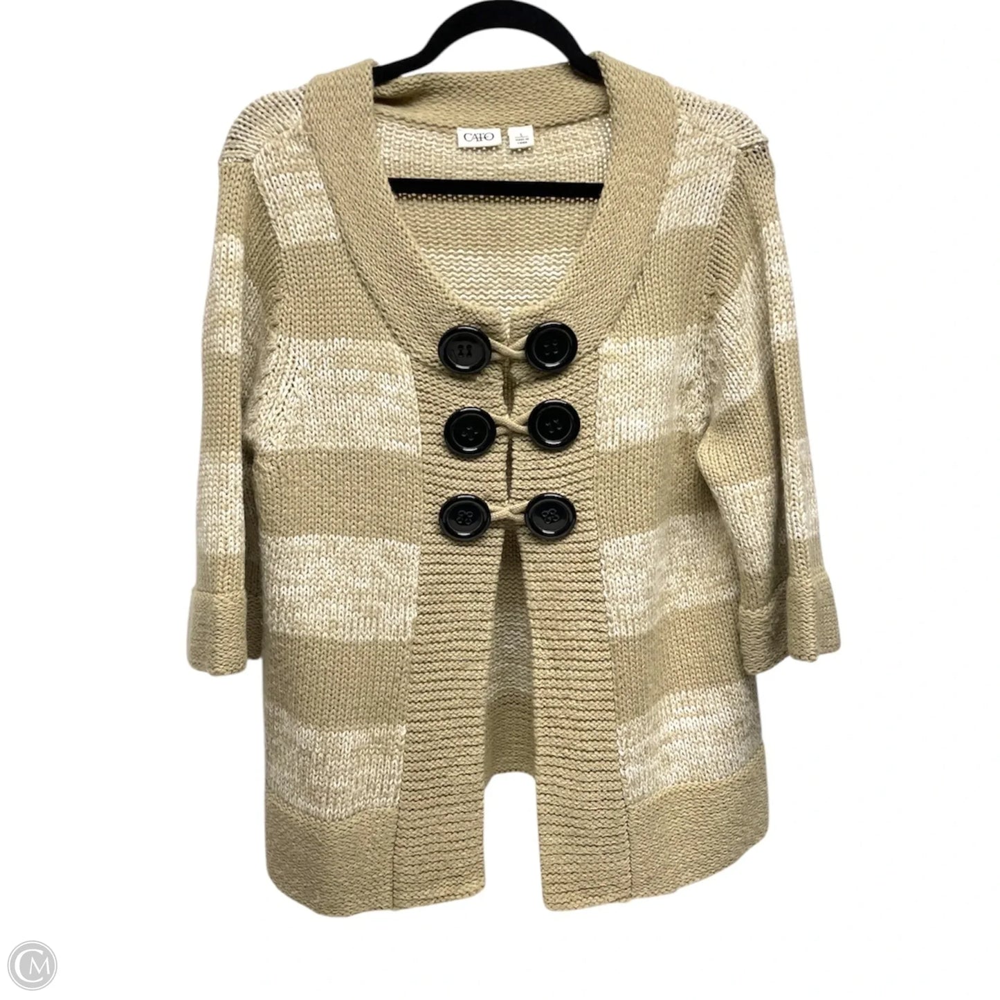 Cardigan By Cato In Tan & White, Size: L