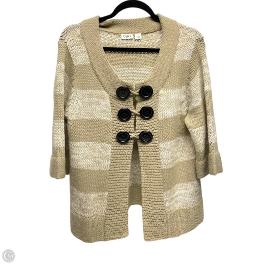 Cardigan By Cato In Tan & White, Size: L