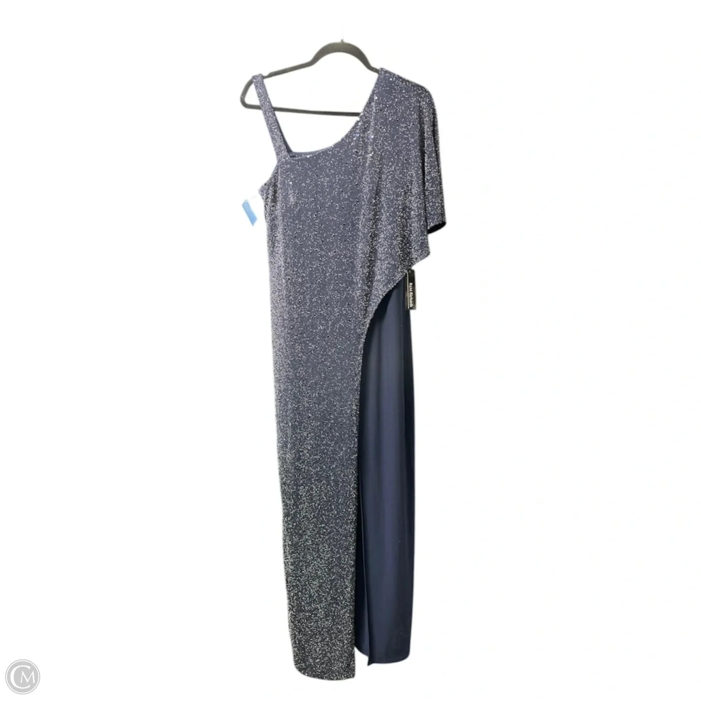 Jumpsuit By R&M RICHARDS In Blue & Silver, Size: 12p