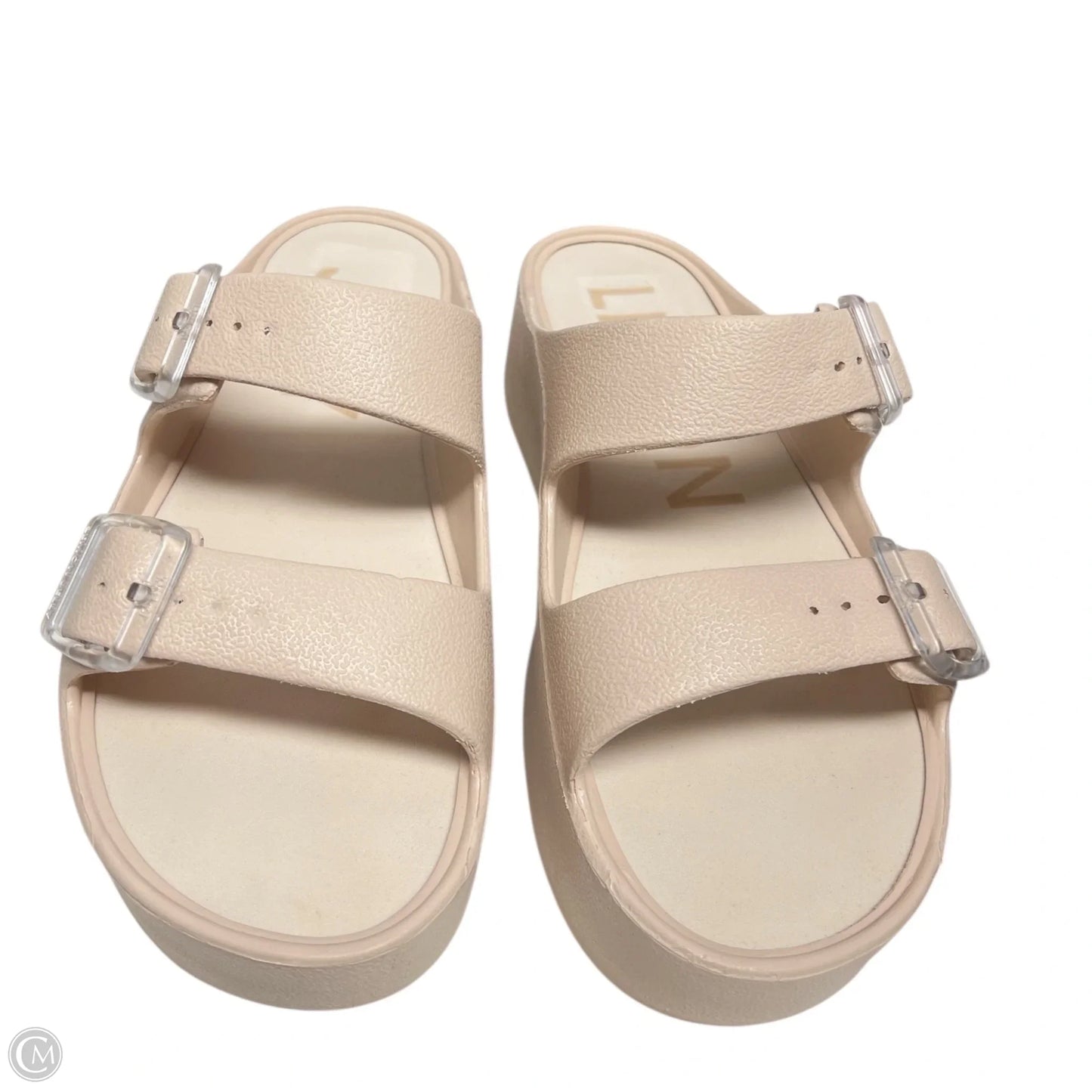 Sandals Heels Block By lemon jelly -  In Beige, Size: 6.5