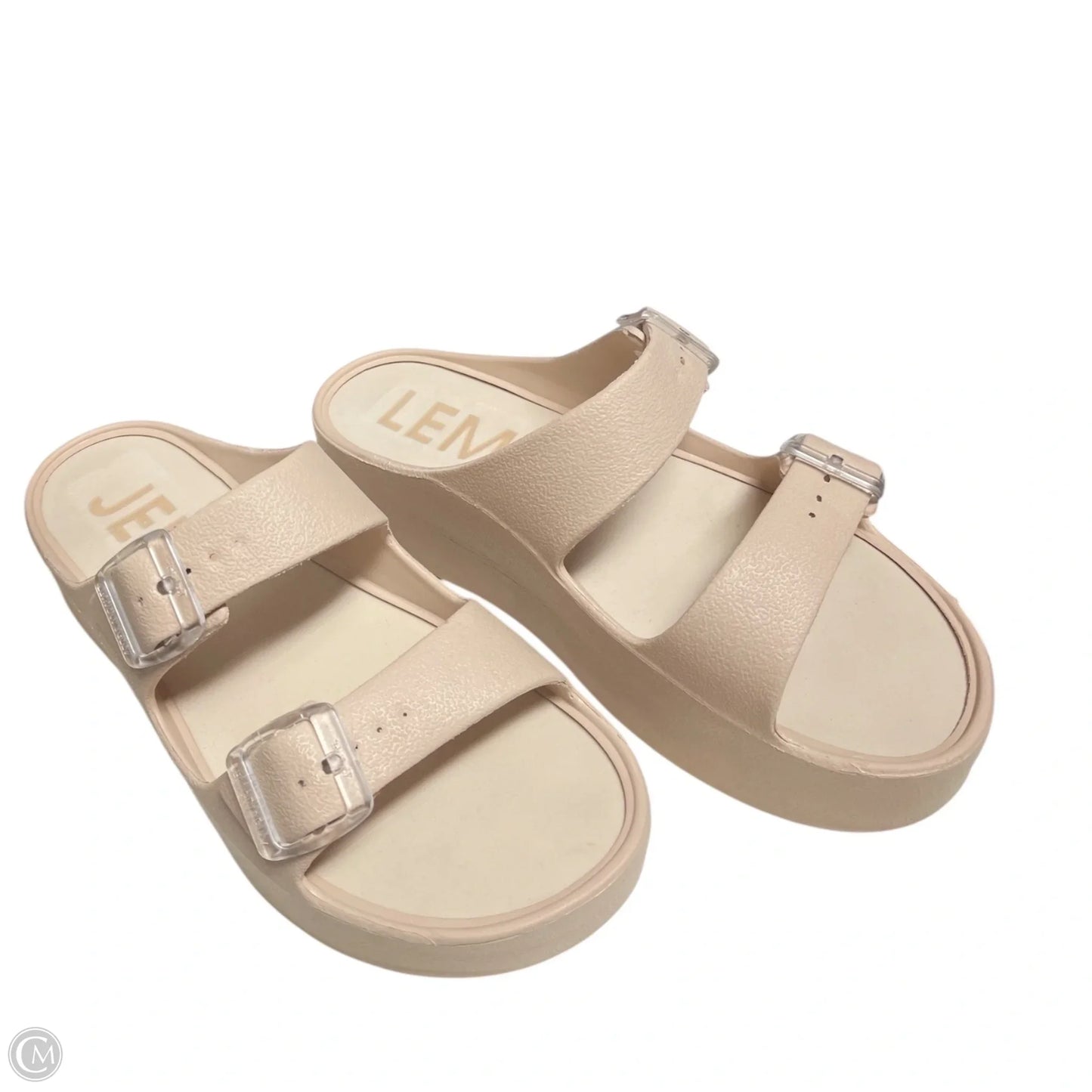 Sandals Heels Block By lemon jelly -  In Beige, Size: 6.5