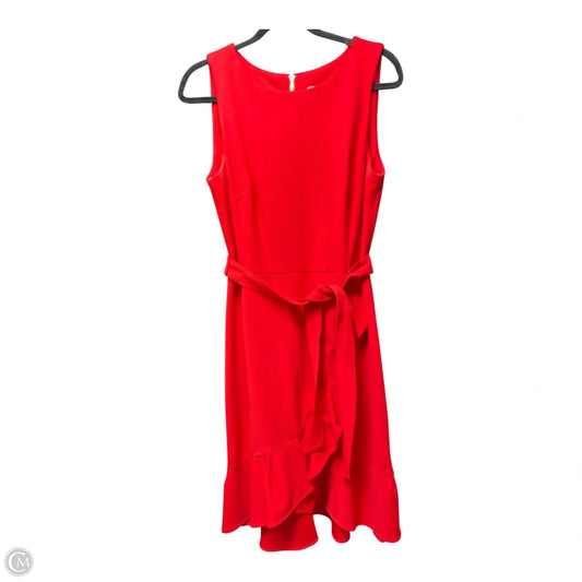 Dress Casual Short By Calvin Klein In Red, Size: 10