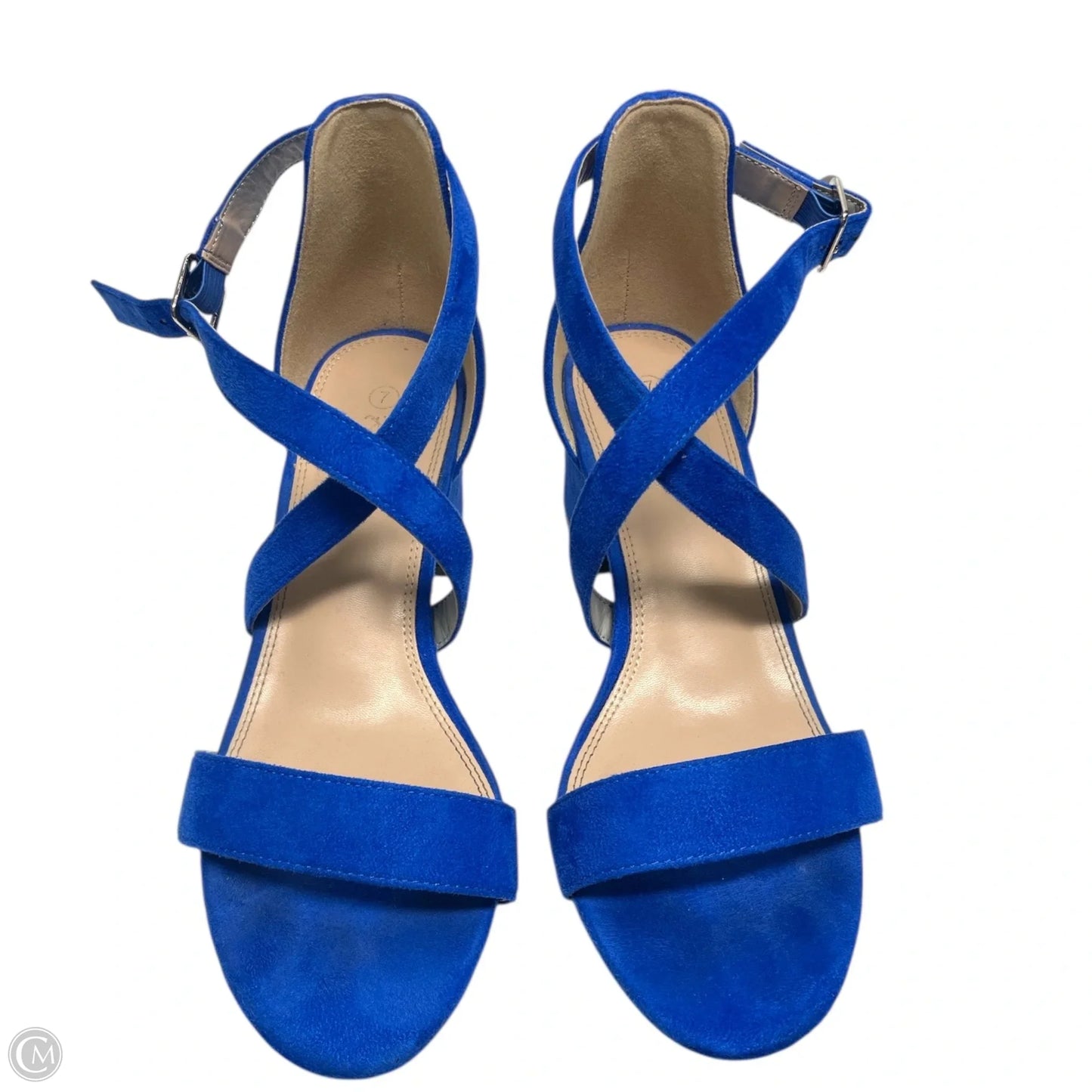 Shoes Heels Block By Herstyle In Blue, Size: 7