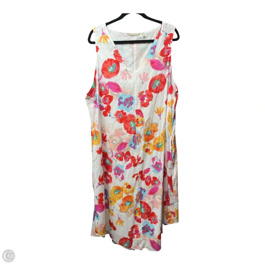 Dress Casual Midi By Soft Surroundings In Floral Print, Size: Xl