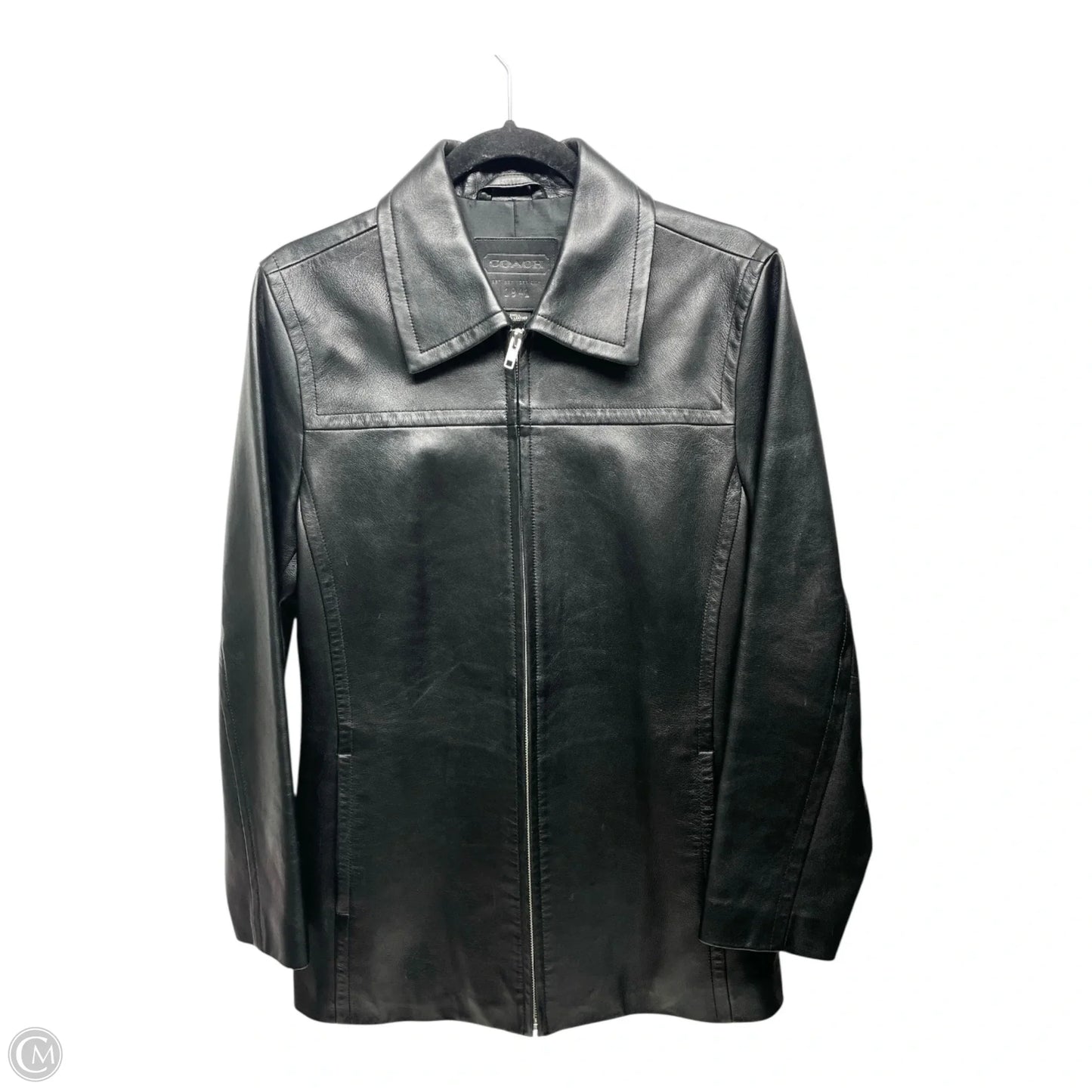 Jacket Designer By Coach In Black, Size: S