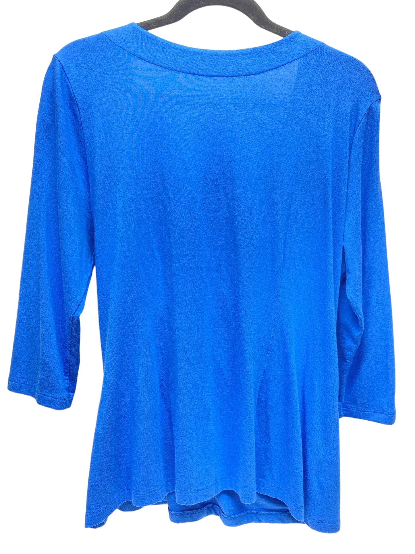 Top 3/4 Sleeve By Soft Surroundings In Blue, Size: Petite   Xl