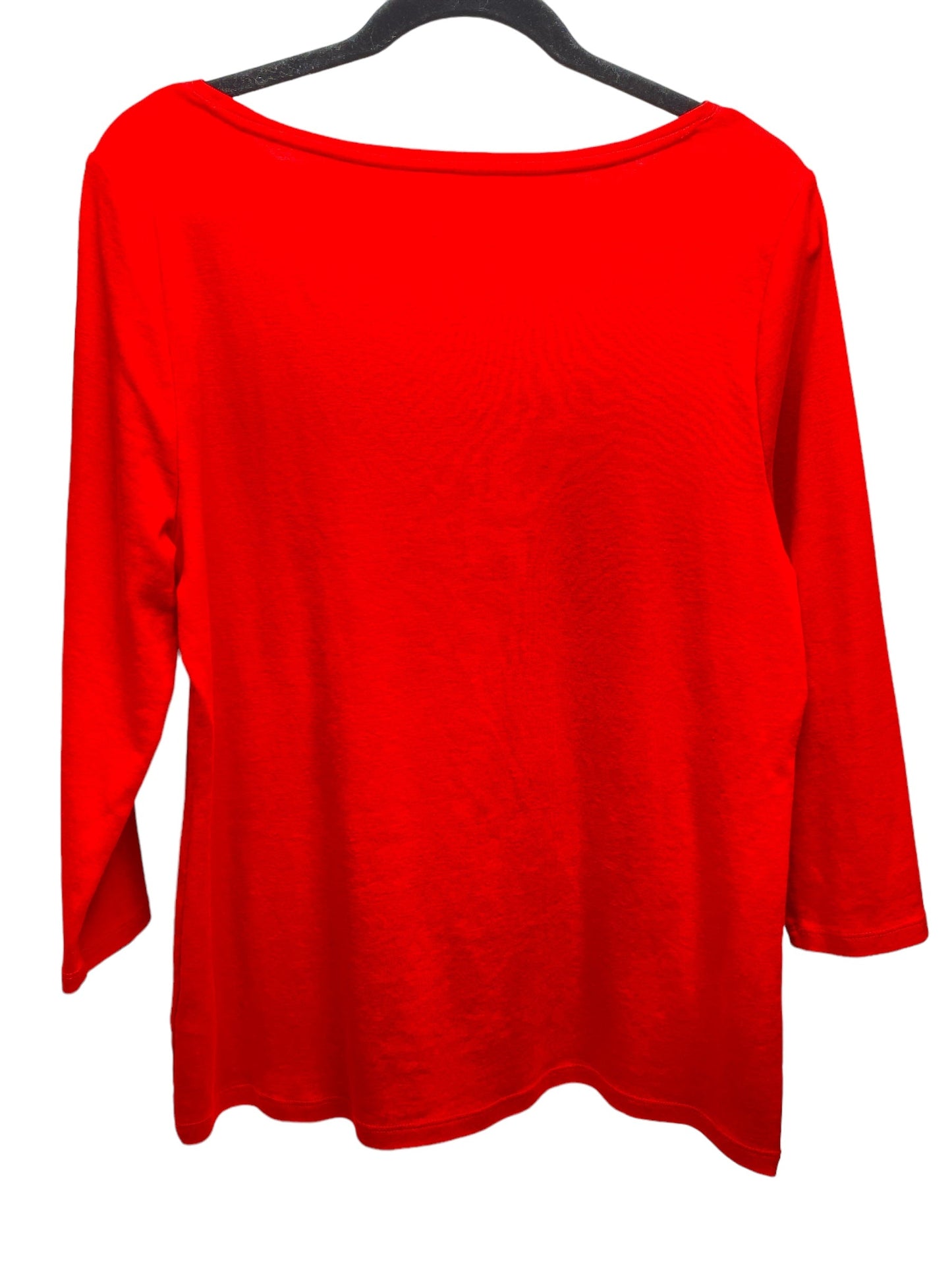 Top 3/4 Sleeve By Talbots In Red, Size: Petite   Xl