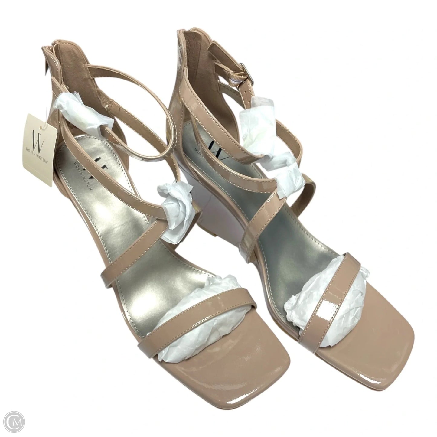Sandals Heels Wedge By Worthington In Beige, Size: 11